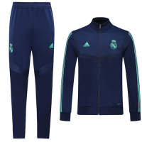 19/20 Real Madrid Blue High Neck Collar Training Kit(Jacket+Trouser ...