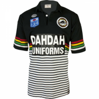 1991 Penrith Panthers Retro Rugby Black Jersey Shirt