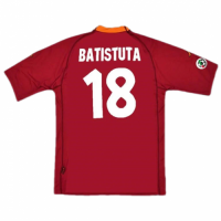 Roma Batistuta #18 Retro Jersey Home 2000/01