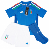 Kids Italy Home Full Jersey Kit Euro 2024