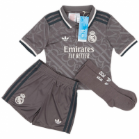 Kids Real Madrid Third Full Kit(Jersey+Shorts+Socks) 2024/25