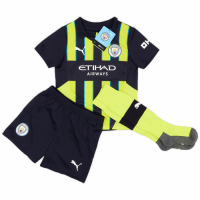 Kids Manchester City Away Full Kit(Jersey+Shorts+Socks) 2024/25