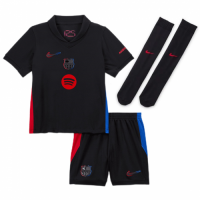 Kids Barcelona Away Spotify Logo Without Text Full Kit(Jersey+Shorts+Socks) 2024/25