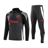 Manchester United 1/2 Zipper Sweat Kit(Top+Pants) Black 2024/25