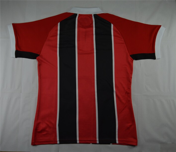 2015 Sao Paulo FC Away Red&Black Jersey Shirt