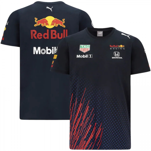 Red Bull F1 Racing Team T Shirt Black 21 Minejerseys