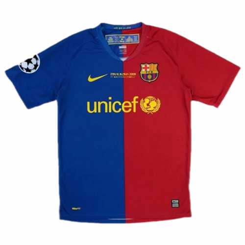 Barcelona A.INIESTA #8 UCL Final Retro Jersey Home 2008/09