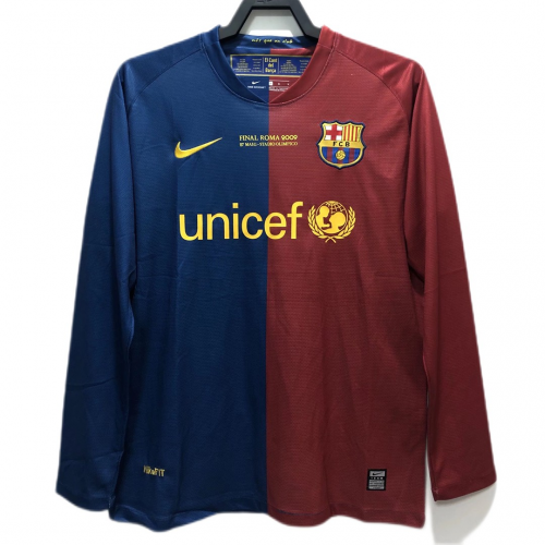 Barcelona UCL Final Retro Home Long Sleeve Jersey 2008/09