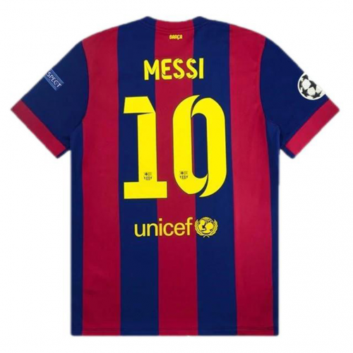 Messi #10 Retro Barcelona Home Jersey 2014/15