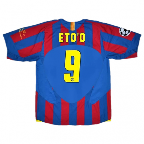 ETO'O #9 Retro Barcelona UCL Final Home Jersey 2005/06