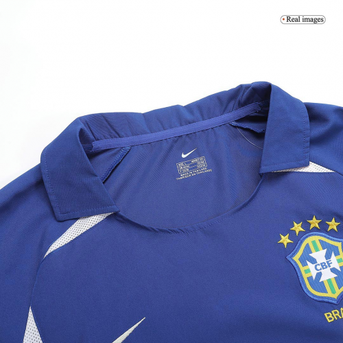 Brazil Ronaldinho #11 Retro Jersey Away World Cup 2002