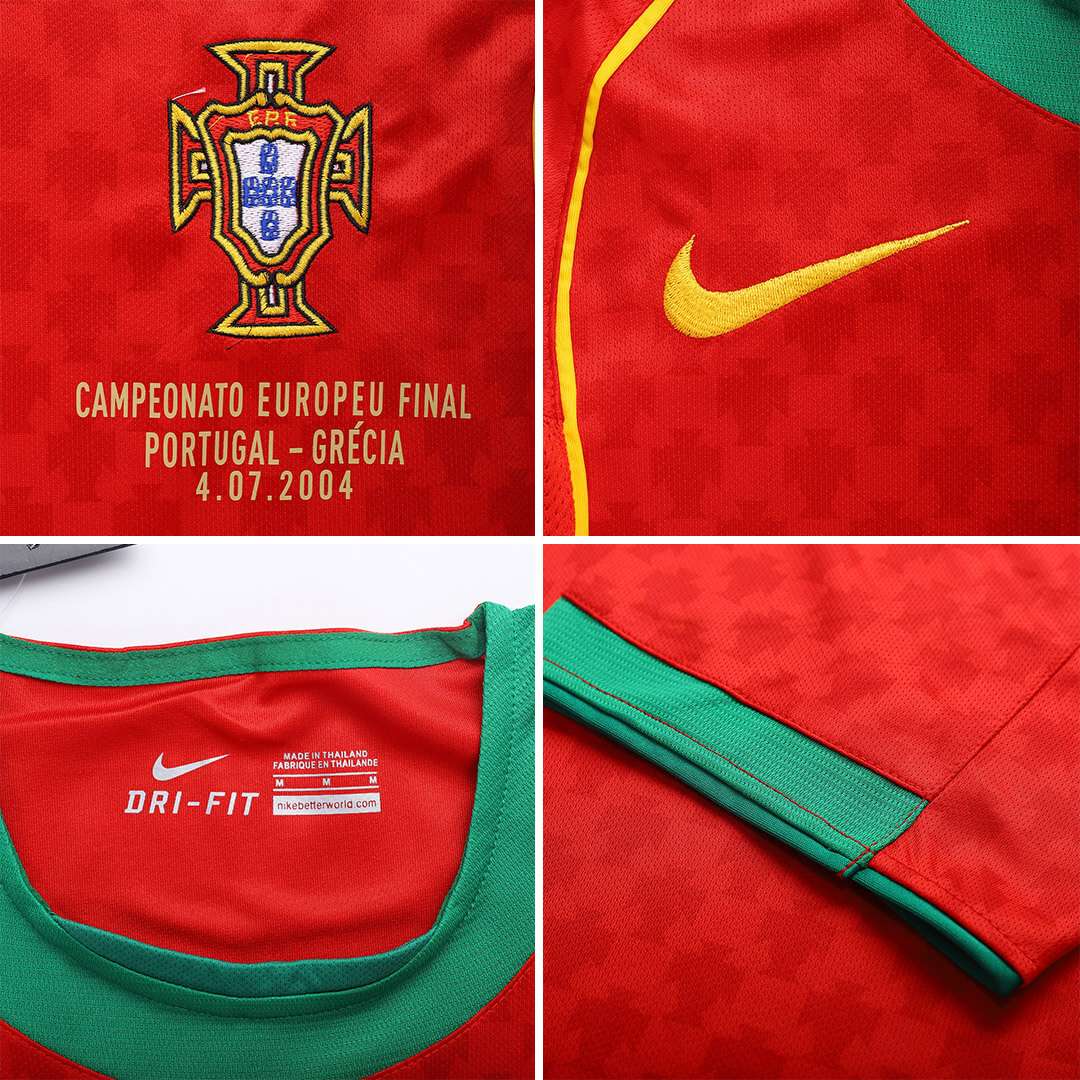 Portugal Deco #20 Retro Jersey Home Euro Cup Final 2004