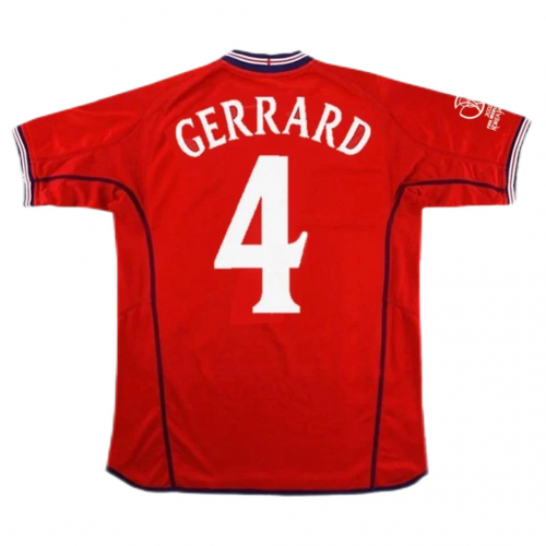 Gerrard #4 England Retro Away Jersey World Cup 2002