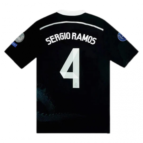 SERGIO RAMOS #4 Retro Real Madrid UCL Third Jersey 2014/15