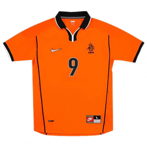 KLUIVERT #9 Retro Netherlands Home Jersey World Cup 1998