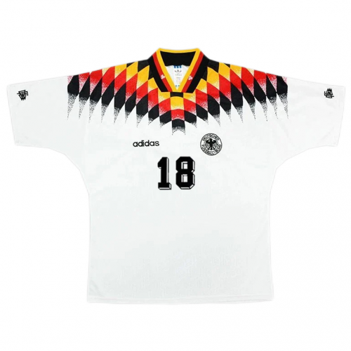 KLINSMANN #18 Retro Germany Jersey Home 1994