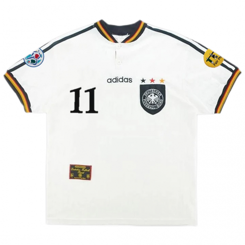 Germany KUNTZ #11 Retro Jersey Home Euro Cup 1996