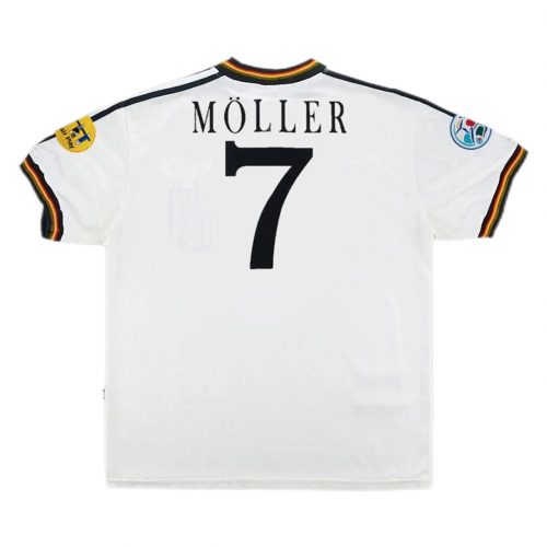 Germany MÖLLER #7 Retro Jersey Home Euro Cup 1996