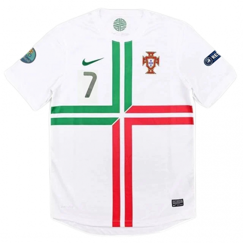 Portugal Ronaldo #7 Retro Jersey Away Euro Cup 2012