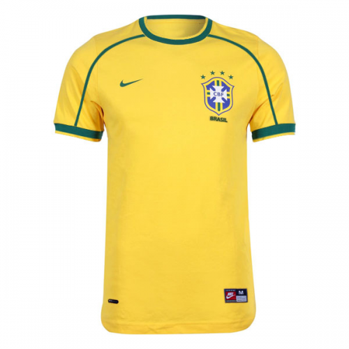 Brazil CAFU #2 Retro Jersey Home World Cup 1998