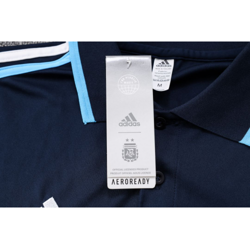 Argentina Polo Shirt Retro Version Navy 2023