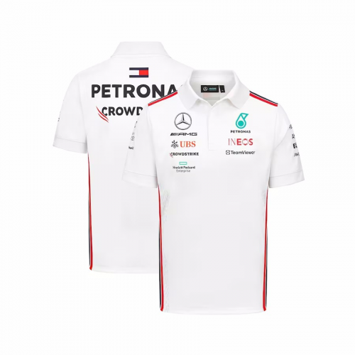 Mercedes AMG Petronas F1 Racing Team Polo - White 2023