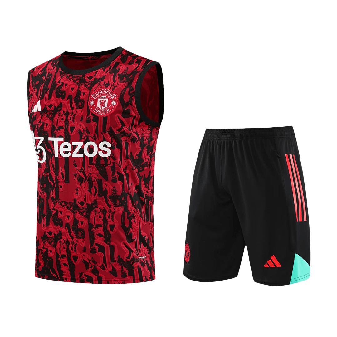 Manchester United Sleeveless Training Kit (Top+Shorts) 2023/24