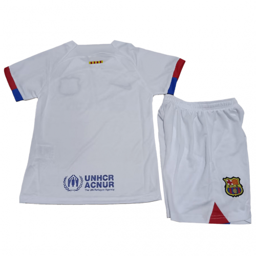 Kids Barcelona Away Jersey Kit 2023/24