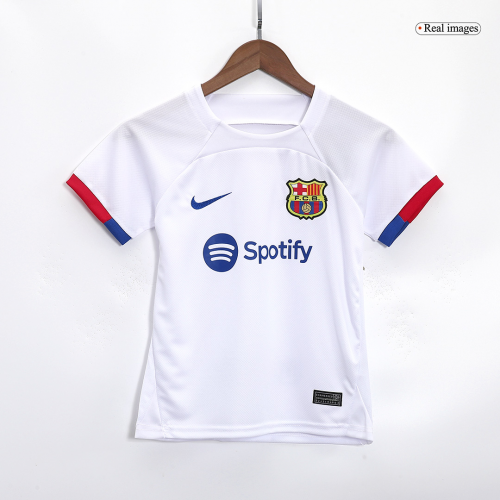 Kids Barcelona Away Jersey Kit 2023/24