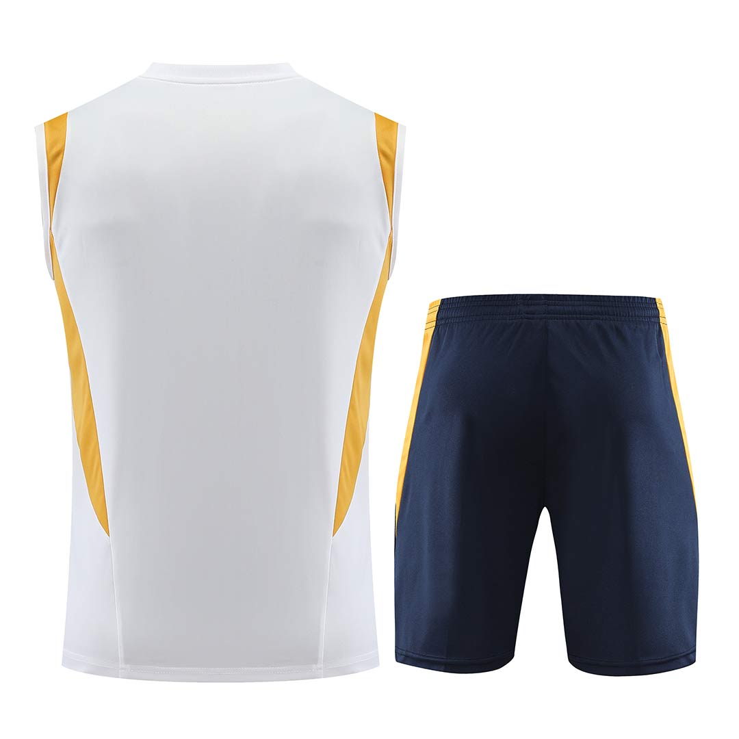 Real Madrid Sleeveless Training Kit (Top+Shorts) White 2023/24