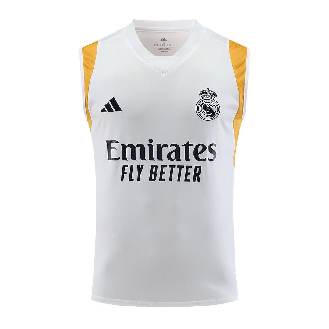 Real Madrid Sleeveless Training Kit (Top+Shorts) White 2023/24