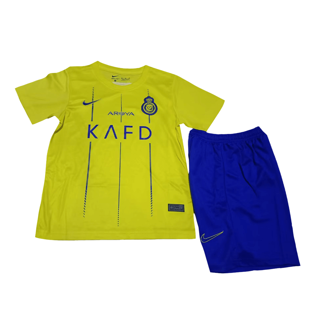 Kids Al Nassr Home Kit Jersey+Shorts 2023/24