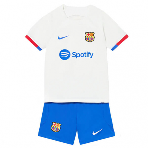 Kids Barcelona Away Jersey Kit 2023/24