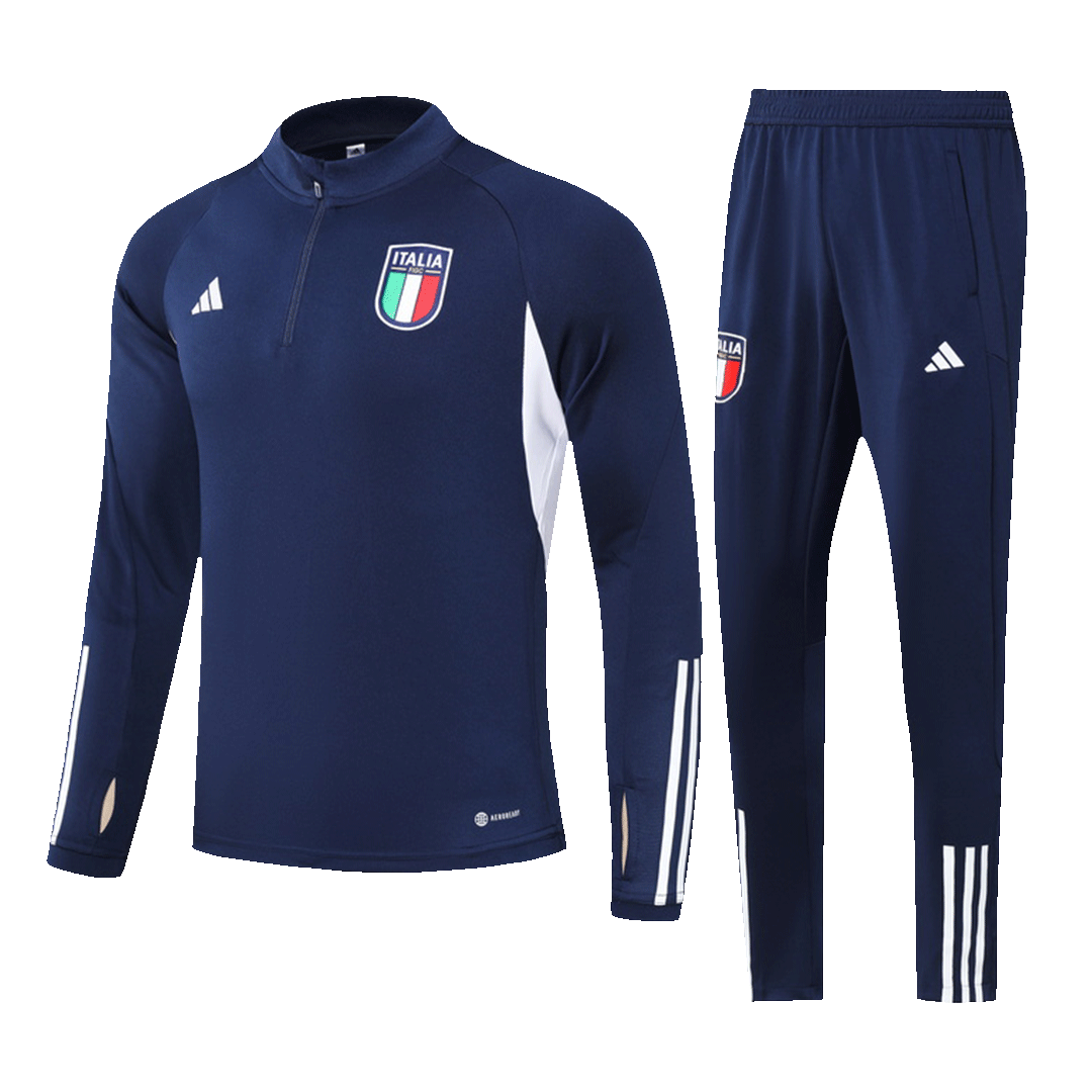 Kids Italy Zipper Sweatshirt Kit(Top+Pants) Navy 2023/24