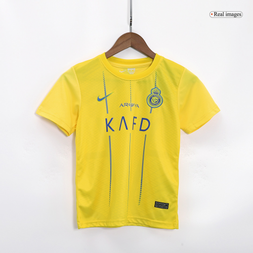 Kids Al Nassr Home Kit Jersey+Shorts 2023/24