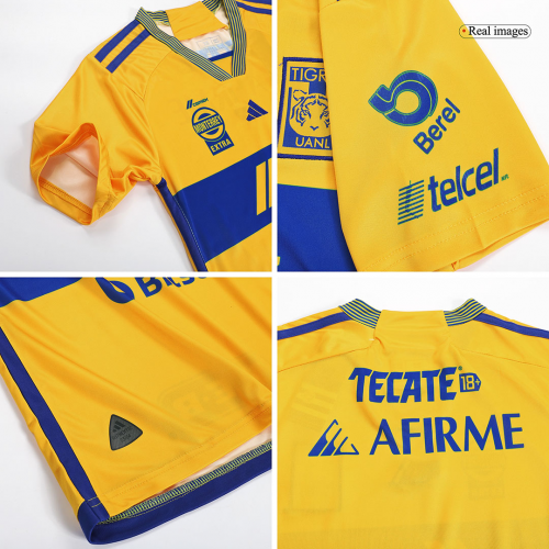 Kids Tigres UANL Home Kit Jersey+Short 2023/24