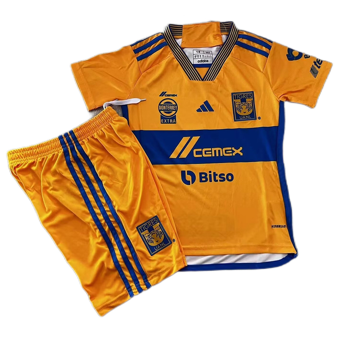 Kids Tigres UANL Home Kit Jersey+Short 2023/24