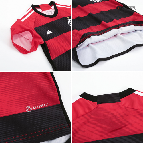 Kids CR Flamengo Home Jersey Kit 2023/24