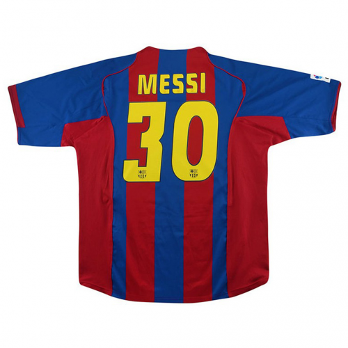 Messi #30 Retro Barcelona Home Jersey 2004/05