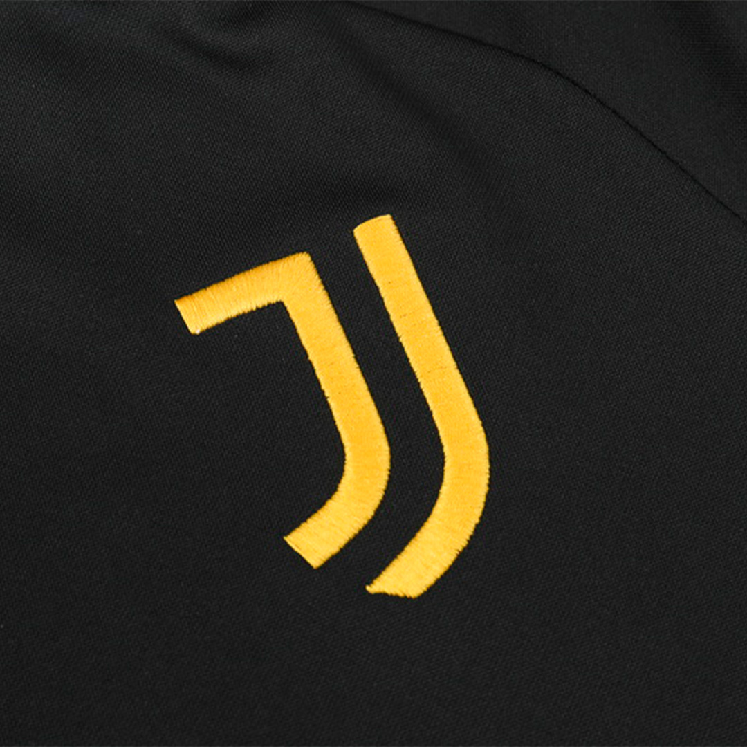 Kids Juventus Zipper Sweatshirt Kit(Top+Pants) Black 2023/24