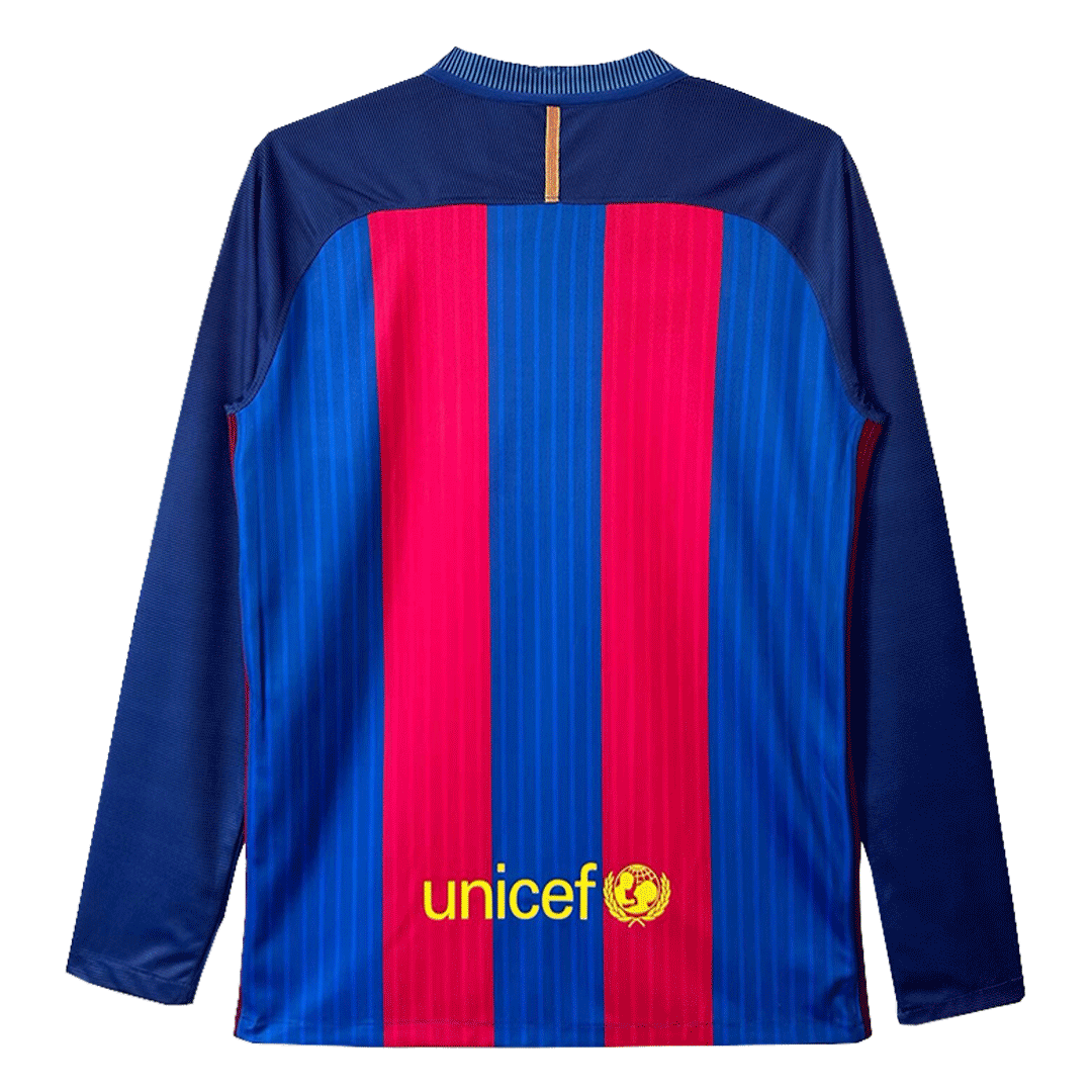 Retro Barcelona Home Long Sleeve Jersey 2016/17