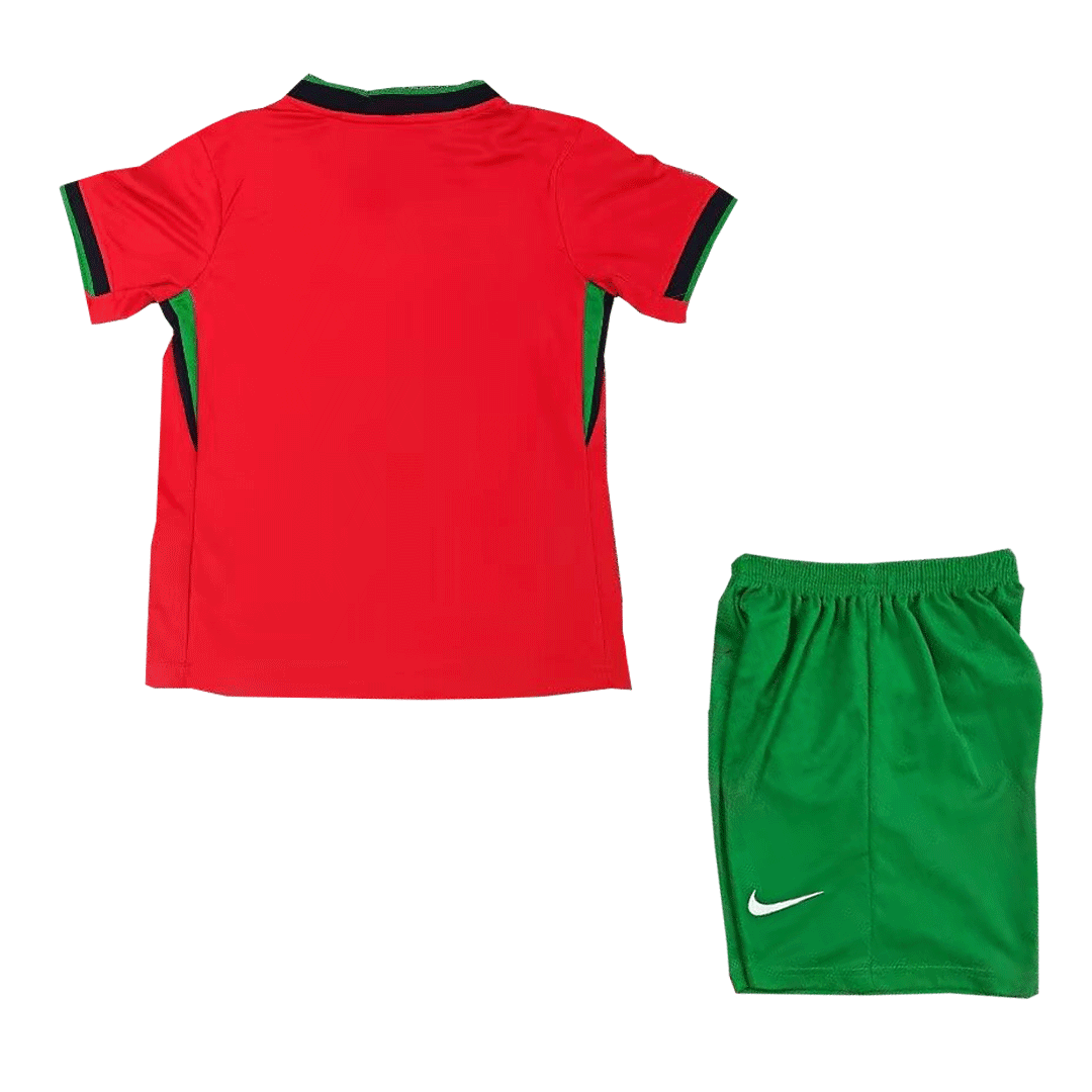 Kids Portugal Home Kit Jersey+Shorts Euro 2024