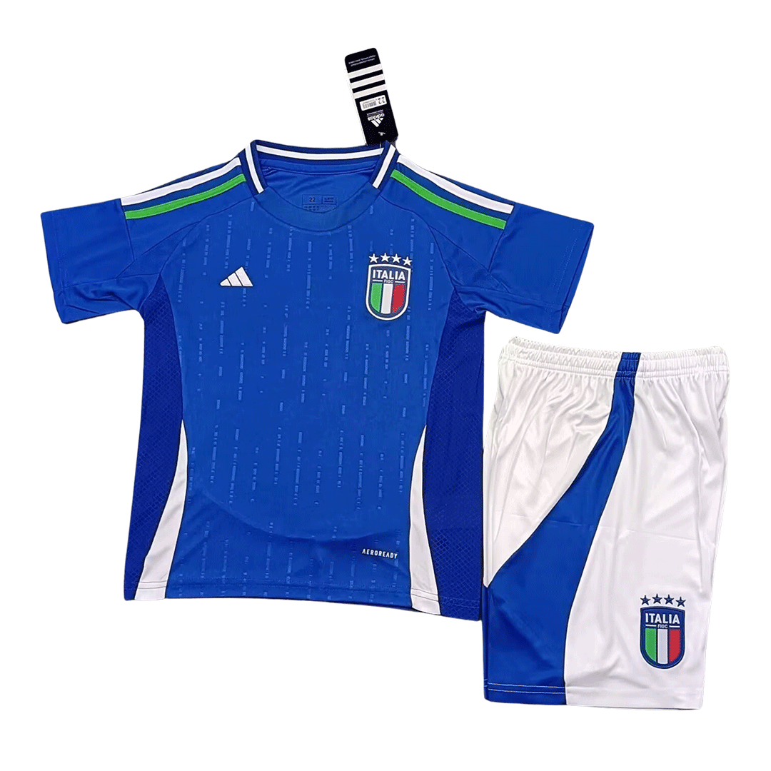 Kids Italy Home Kit(Jersey+Shorts) EURO 2024