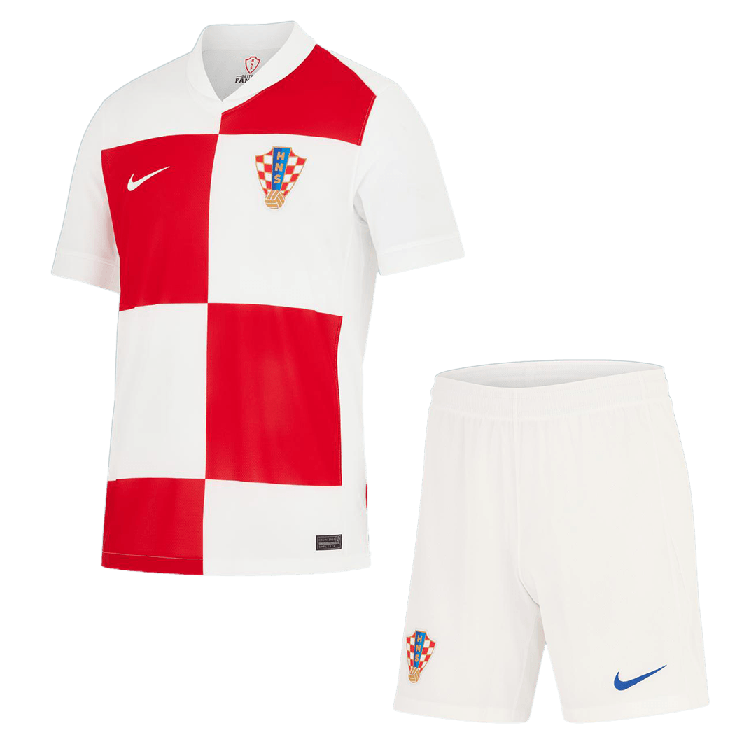 Men's Croatia Home Kit(Jersey+Shorts) Euro 2024