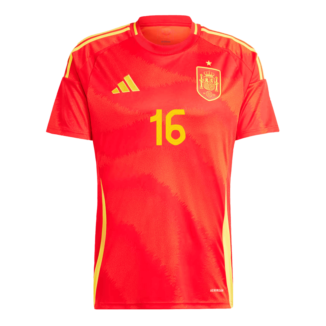 [Supre Replica] RODRIGO #16 Spain Home Jersey Euro 2024