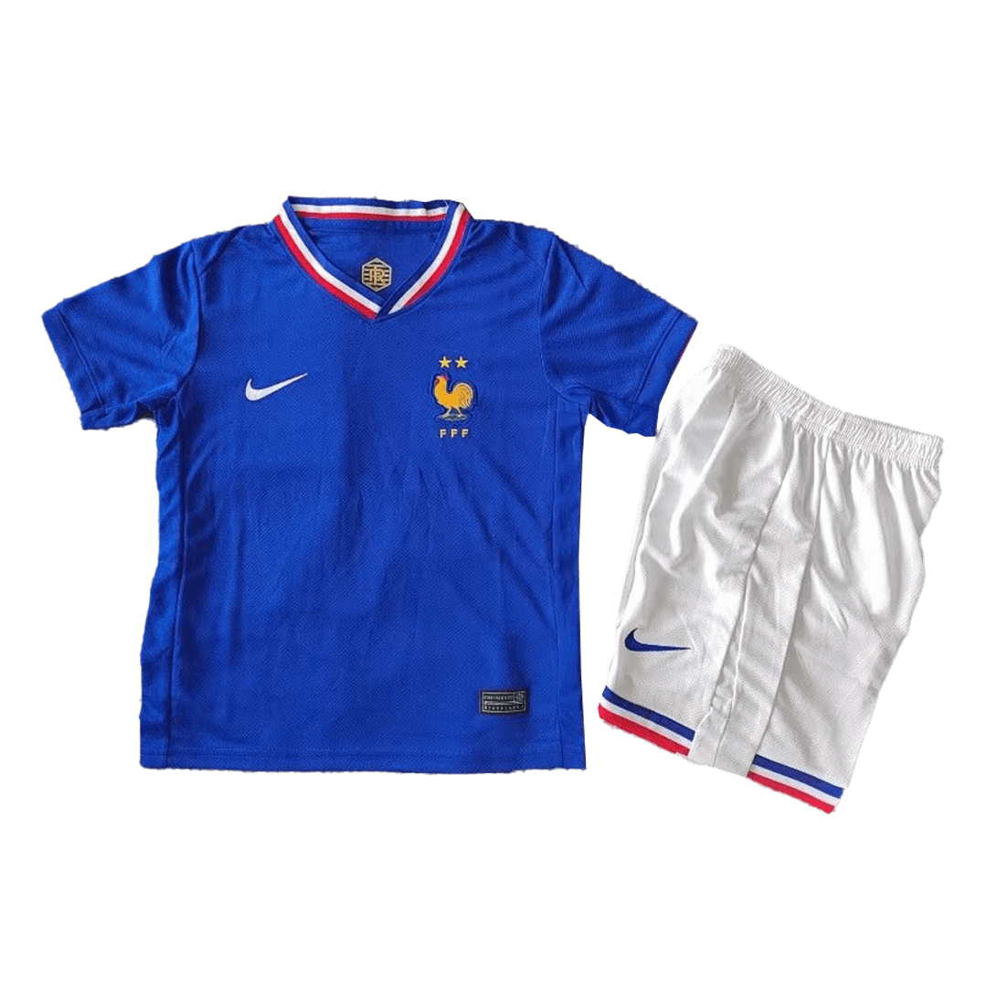 Kids France Home Full Jersey Kit Euro 2024