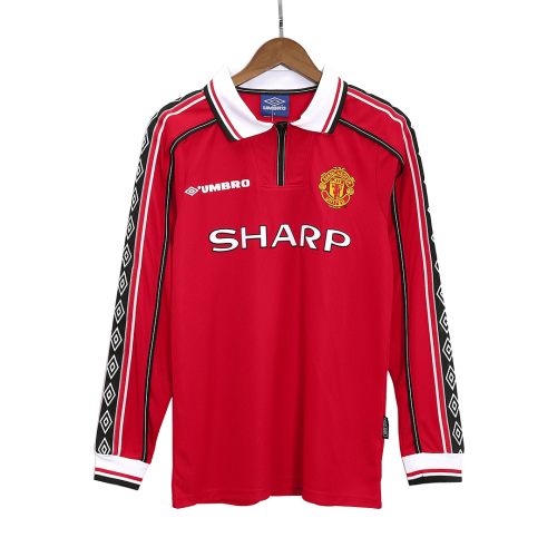 Manchester United Retro Jersey Home Long Sleeve 1998/00