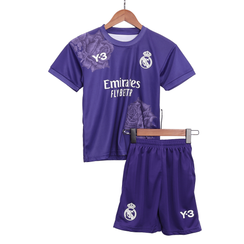 Kids Real Madrid Y-3 Fourth Jersey Kit Purple 2023/24