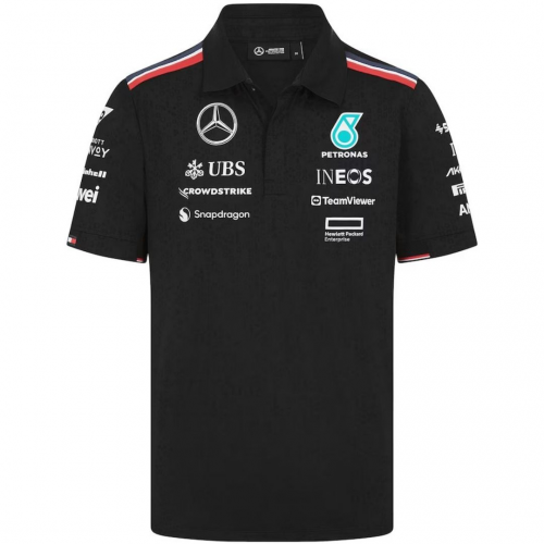 [Super Replica] Mercedes AMG Petronas F1 Team Polo - Black 2024