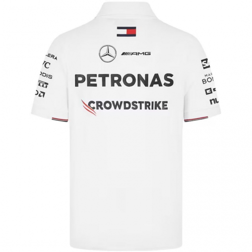 [Super Replica] Mercedes AMG Petronas F1 Team Polo - White 2024